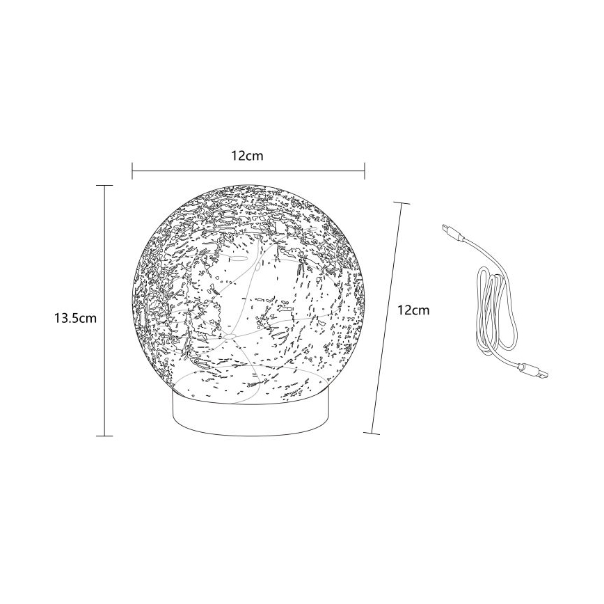 Globo - LED Декоративен акумулаторен настолна лампа 25xLED/0,06W/5V 600 mAh IP44