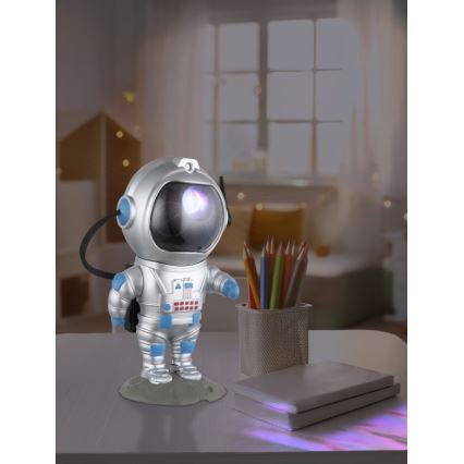 Globo - LED RGB Настолна лампа LED/4,5W/5V астронавт сребрист