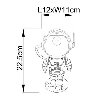 Globo - LED RGB Настолна лампа LED/4,5W/5V астронавт сребрист