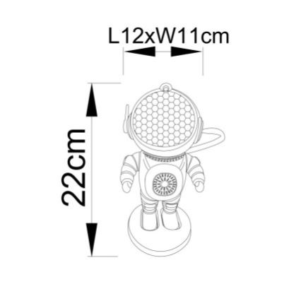 Globo - LED RGB Настолна лампа LED/6W/5V астронавт бял