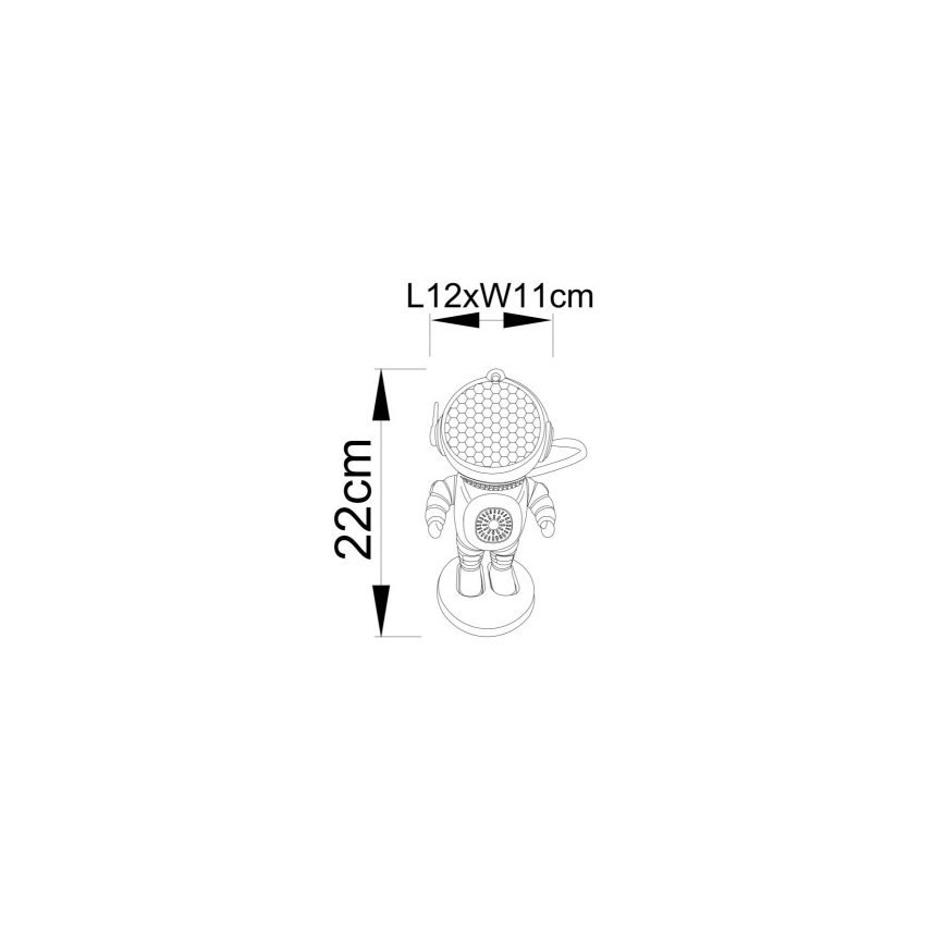 Globo - LED RGB Настолна лампа LED/6W/5V астронавт бял