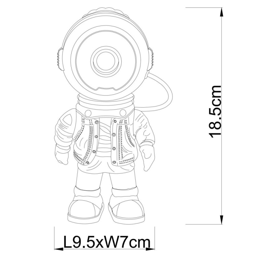 Globo - LED Димируем проектор LED/3W/5V астронавт