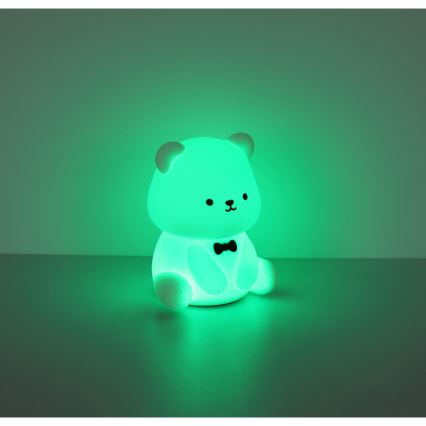 Globo - LED RGBW димируема презареждаема детска нощна лампа LED/1W/5V 1200 mAh мечка