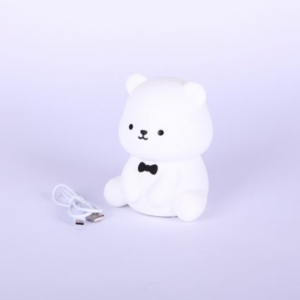 Globo - LED RGBW димируема презареждаема детска нощна лампа LED/1W/5V 1200 mAh мечка