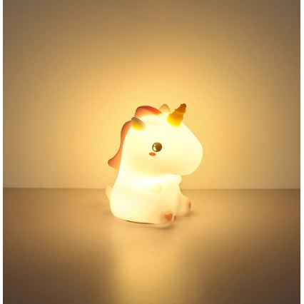 Globo - LED RGBW димируема презареждаема детска нощна лампа LED/1,5W/5V 1200 mAh еднорог