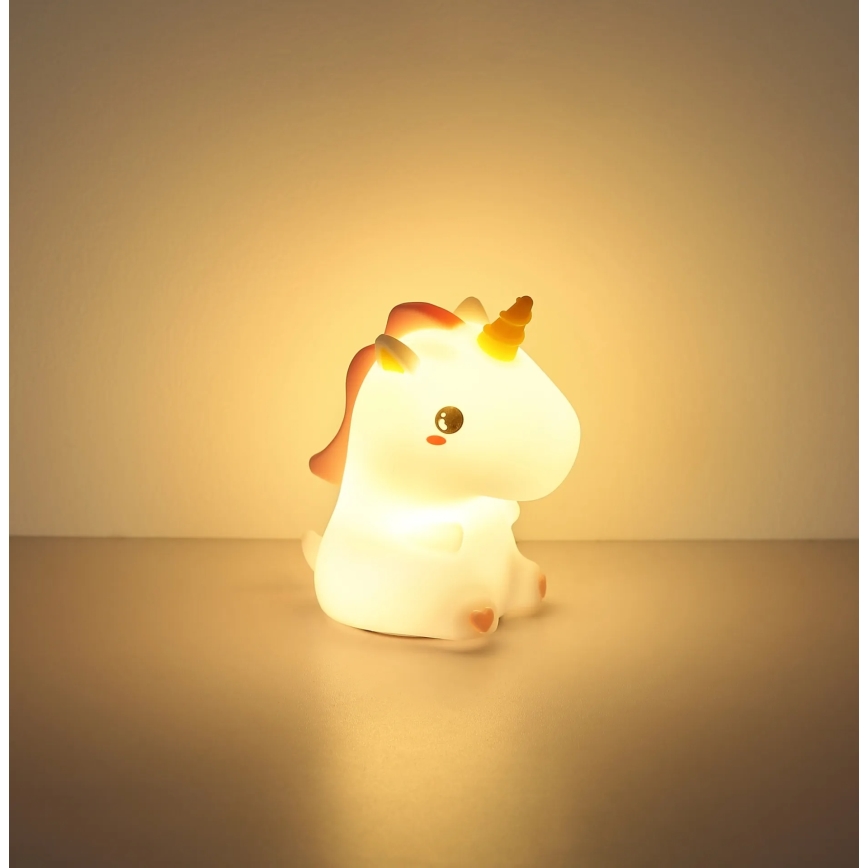 Globo - LED RGBW димируема презареждаема детска нощна лампа LED/1,5W/5V 1200 mAh еднорог