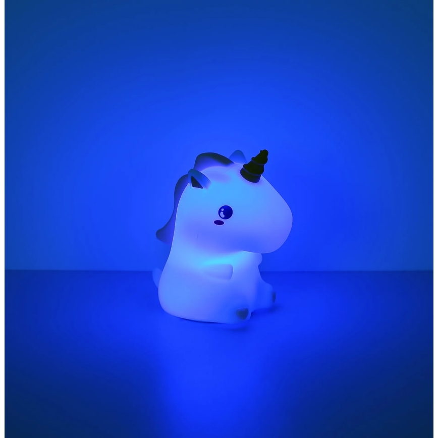 Globo - LED RGBW димируема презареждаема детска нощна лампа LED/1,5W/5V 1200 mAh еднорог