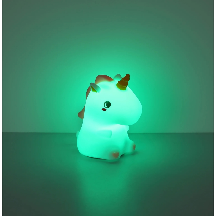 Globo - LED RGBW димируема презареждаема детска нощна лампа LED/1,5W/5V 1200 mAh еднорог