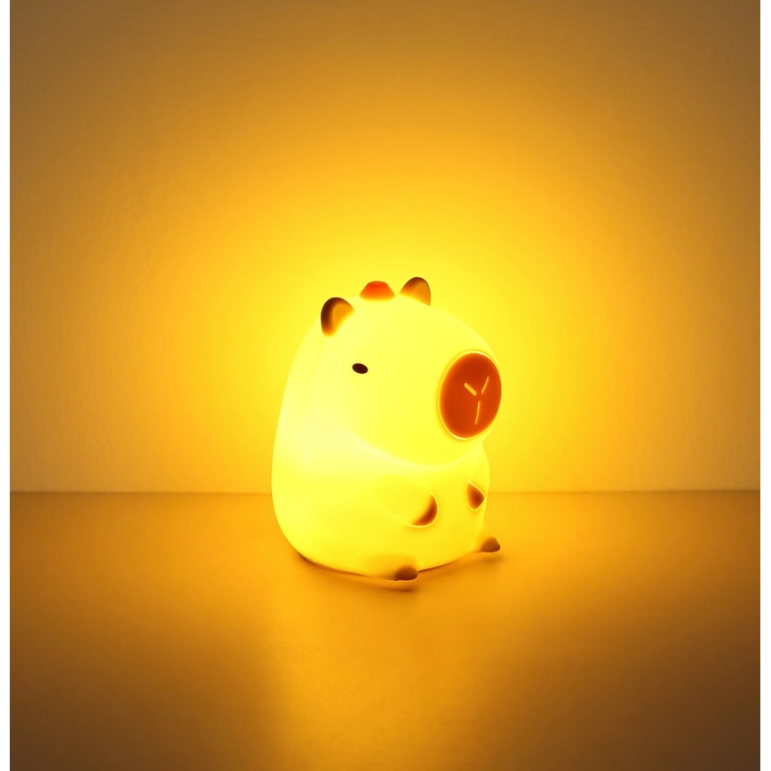 Globo - LED RGBW Презареждаема детска нощна лампа с регулиране на яркостта LED/1,5W/5V 1200 mAh капибара
