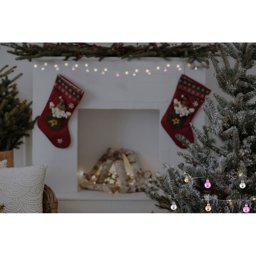 Globo - LED гирлянд 20xLED/2xAA 2,2m топло бяло