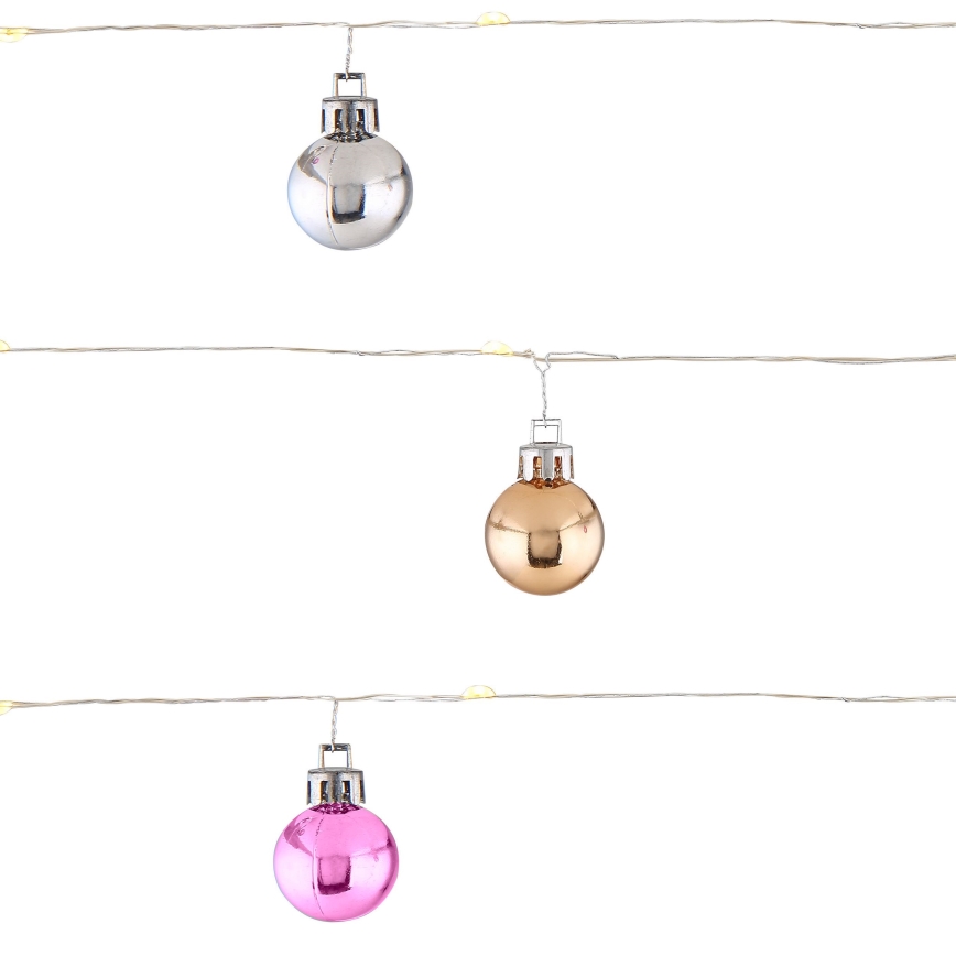 Globo - LED гирлянд 20xLED/2xAA 2,2m топло бяло