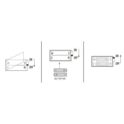 Globo - LED гирлянд 20xLED/2xAA 2,2m топло бяло