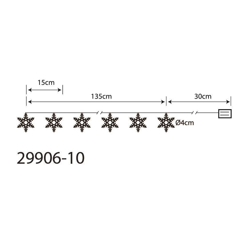 Globo 29906-10 - LED Декоративна верига 10xLED / 0,03W / 2xAA