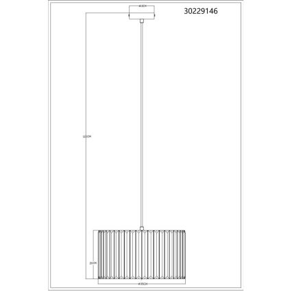 Globo - Пендел 1xE27/60W/230V Ø 35 см