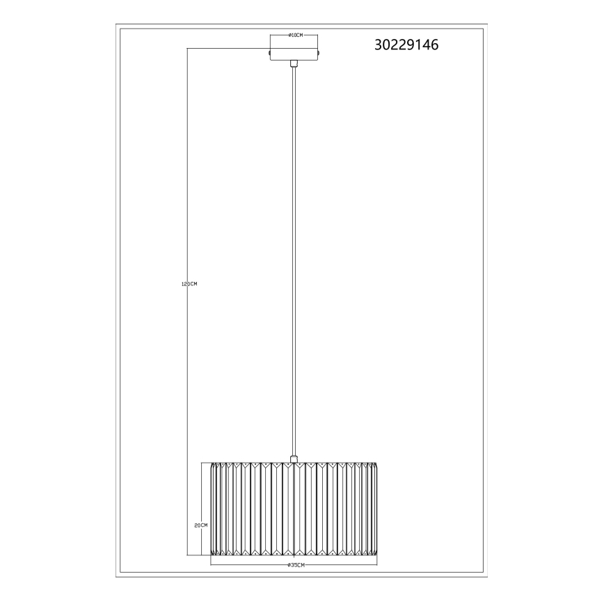 Globo - Пендел 1xE27/60W/230V Ø 35 см