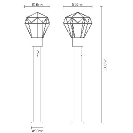 Globo - Екстериорна лампа със сензор 1xE27/15W/230V IP44