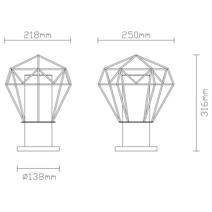 Globo - Външна лампа 1xE27/15W/230V IP44