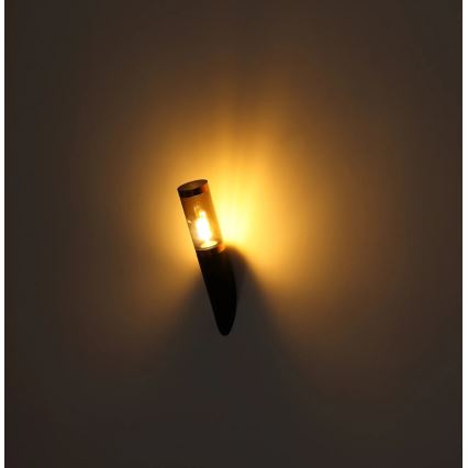 Globo - Екстериорен аплик 1xE27/23W/230V IP44 черен/меден