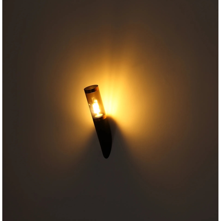 Globo - Екстериорен аплик 1xE27/23W/230V IP44 черен/меден