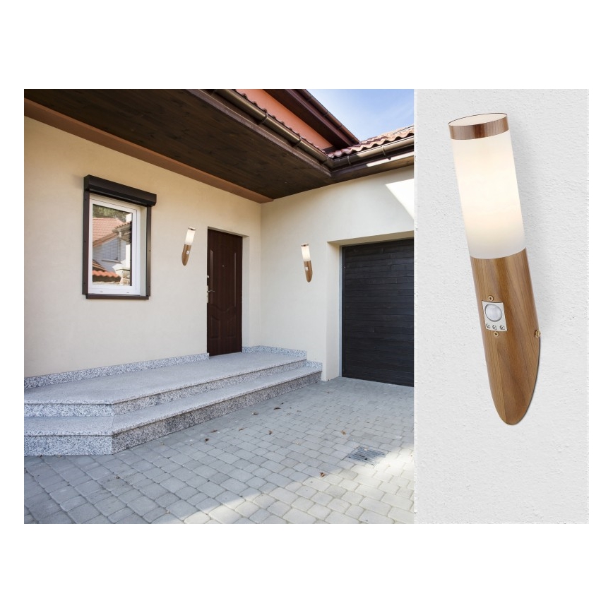 Globo - Екстериорен аплик със сензор 1xE27/15W/230V IP44