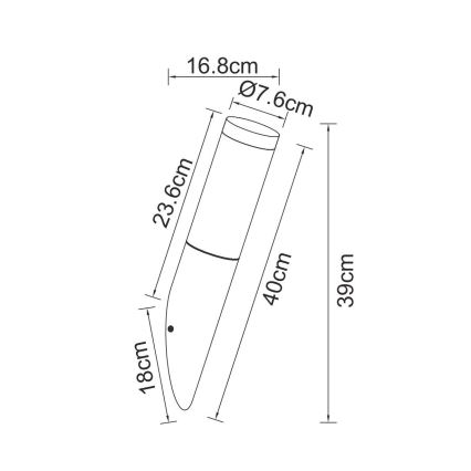 Globo - Екстериорен аплик със сензор 1xE27/15W/230V IP44