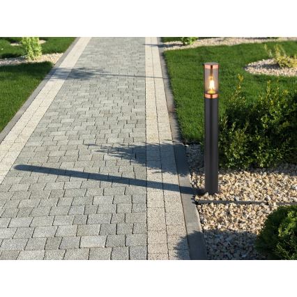 Globo - Екстериорна лампа 1xE27/23W/230V IP44 80 см черен/меден