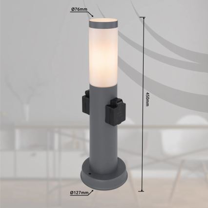 Globo 3158AK - Екстериорна лампа с 2 контакта BOSTON 1xE27/23W/230V IP44