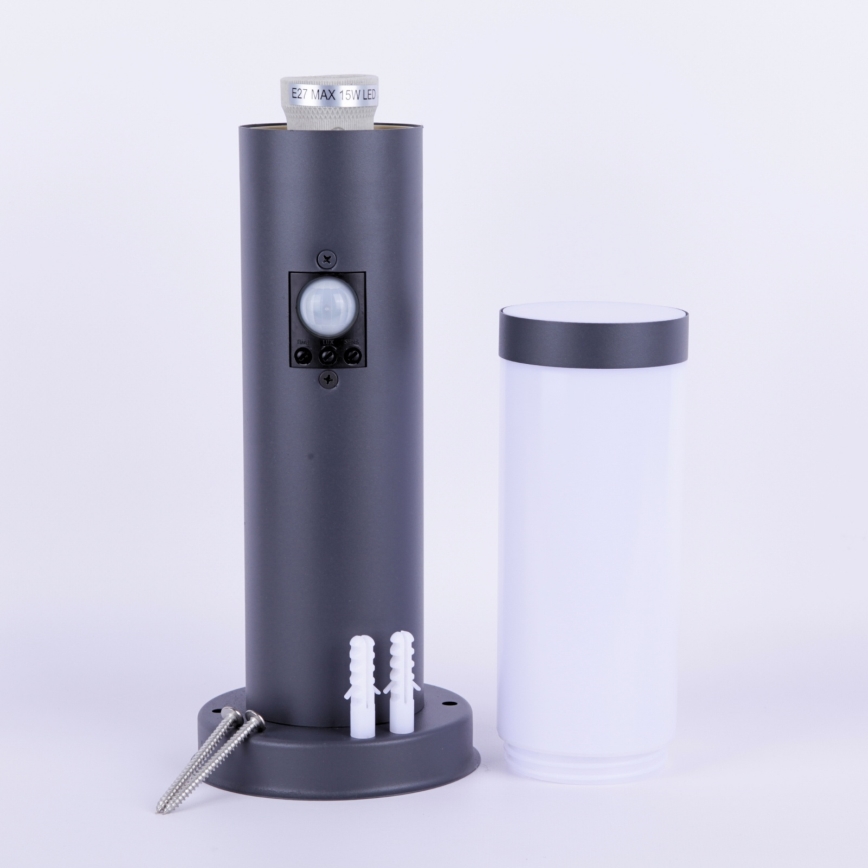 Globo - Външна лампа със сензор 1xE27/15W/230V 45 см IP44