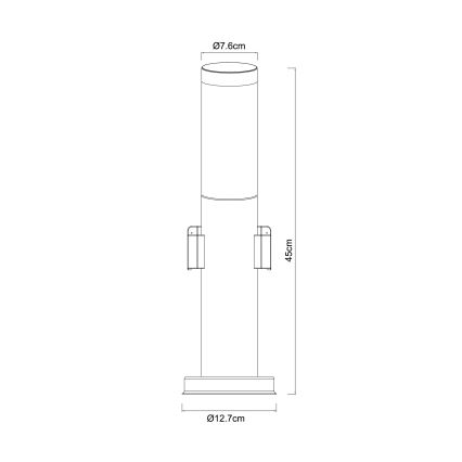 Globo - Външна лампа с 2 гнезда 1xE27/23W/230V IP44