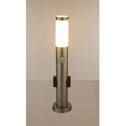 Globo - LED Екстериорна лампа със сензор и 2 zásuvkami LED/9W/230V 60 см IP44
