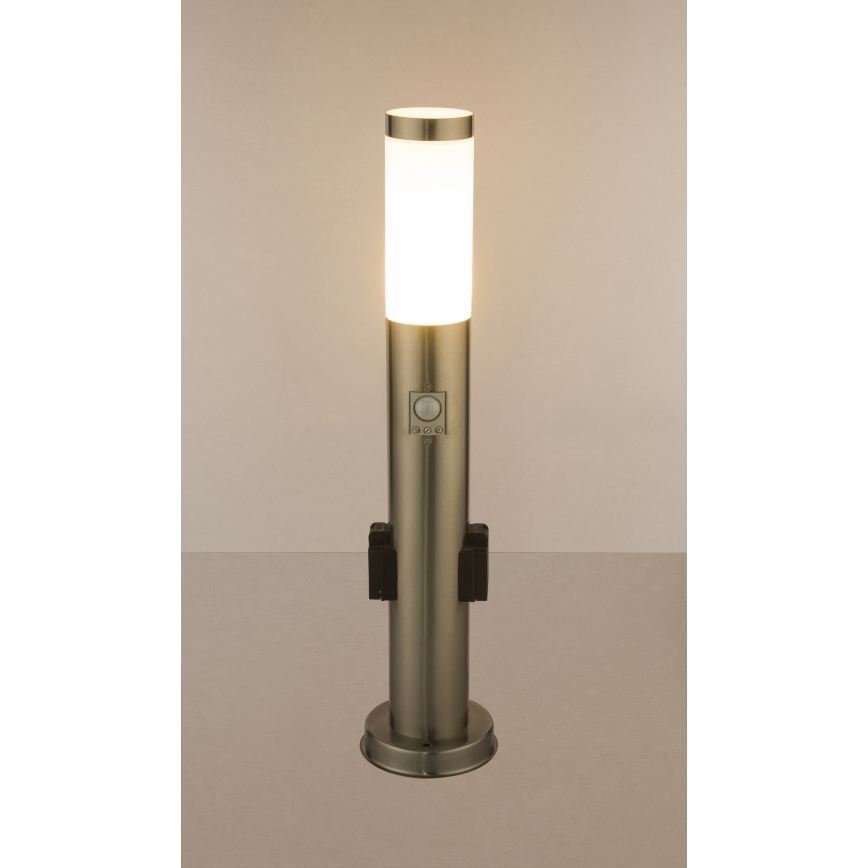 Globo - LED Екстериорна лампа със сензор и 2 zásuvkami LED/9W/230V 60 см IP44