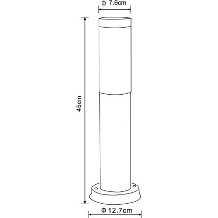 Globo - LED Екстериорна лампа  1xE27/8W/230V IP44