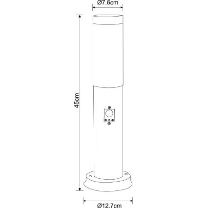 Globo - LED външна лампа със сензор 1xE27/8,8W/230V IP44