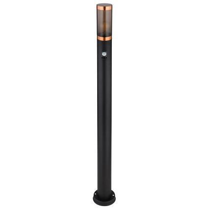 Globo - Екстериорна лампа със сензор 1xE27/15W/230V IP44 110 см черен/меден