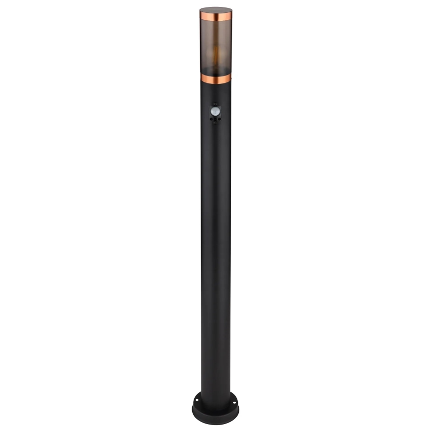 Globo - Екстериорна лампа със сензор 1xE27/15W/230V IP44 110 см черен/меден