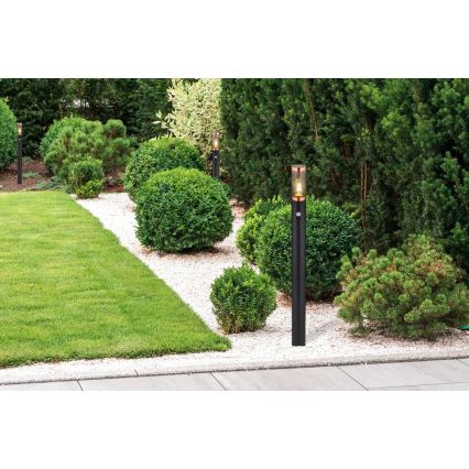 Globo - Екстериорна лампа със сензор 1xE27/15W/230V IP44 110 см черен/меден