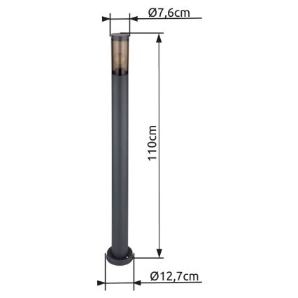 Globo - Екстериорна лампа 1xE27/23W/230V 110 cm IP44