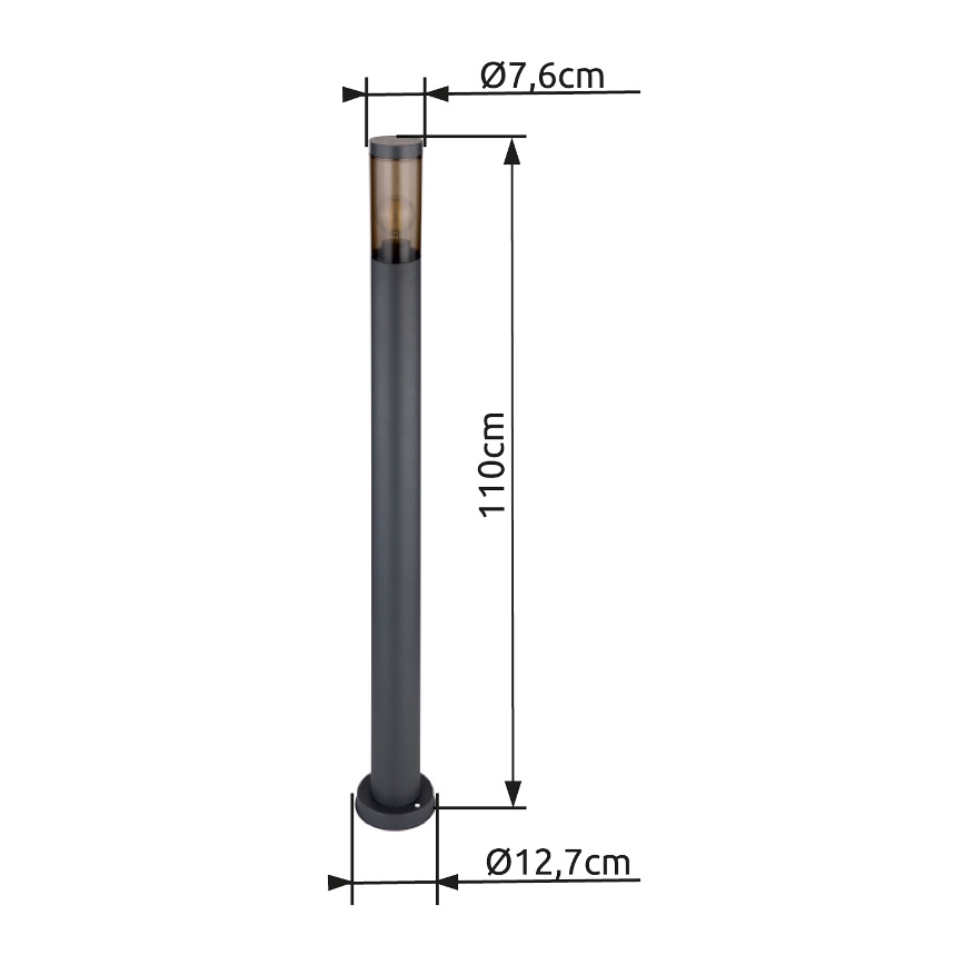 Globo - Екстериорна лампа 1xE27/23W/230V 110 cm IP44