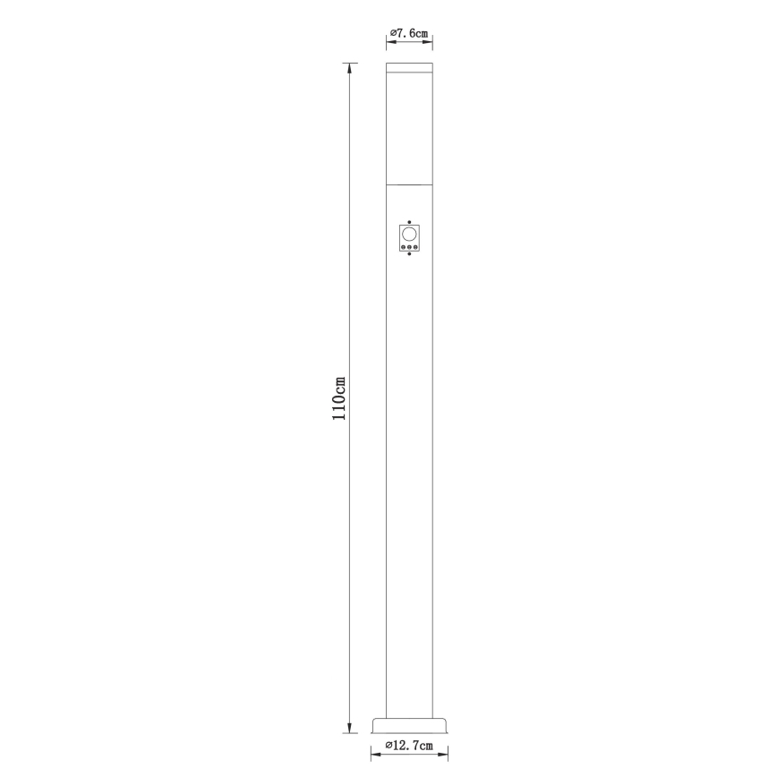 Globo - Екстериорна лампа със сензор 1xE27/30W/230V IP44