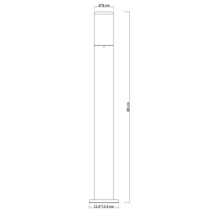 Globo - Екстериорна лампа 1xE27/15W/230V 80 см IP44