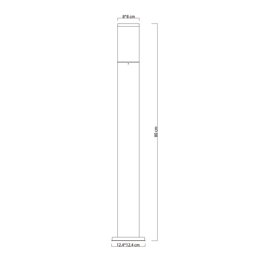 Globo - Екстериорна лампа 1xE27/15W/230V 80 см IP44