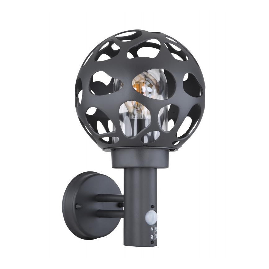 Globo - Екстериорна лампа със сензор 1xE27/15W/230V IP44