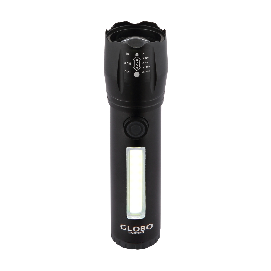 Globo - LED Акумулаторно фенерче LED/3W/5V + COB/3W 5500K 1200 mAh