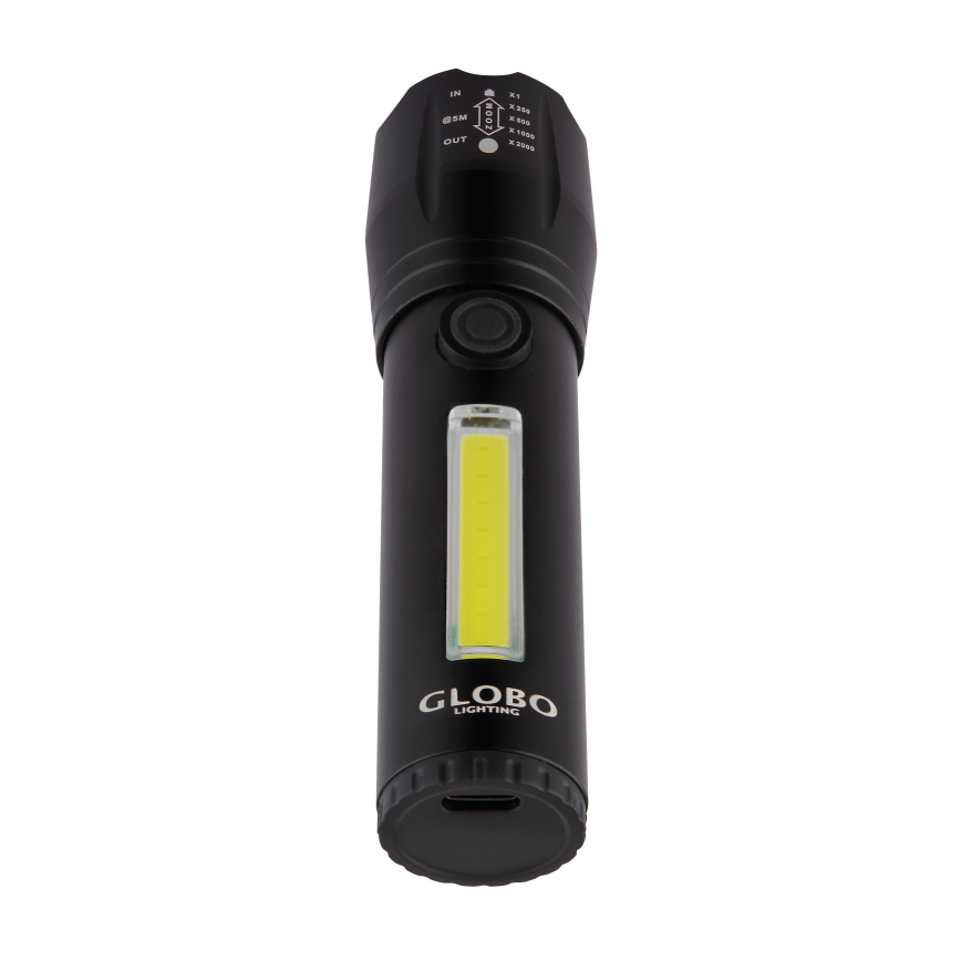 Globo - LED Акумулаторно фенерче LED/3W/5V + COB/3W 5500K 1200 mAh