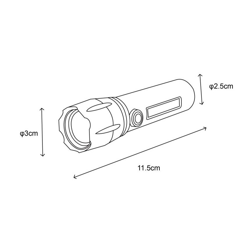 Globo - LED Акумулаторно фенерче LED/3W/5V + COB/3W 5500K 1200 mAh