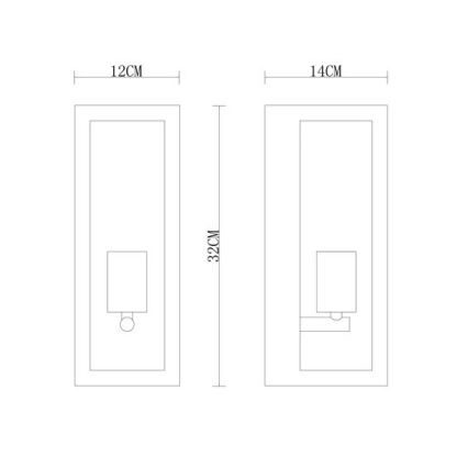 Globo - Екстериорен аплик 1xE27/60W/230V IP44
