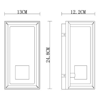 Globo - Екстериорен аплик 1xE27/60W/230V IP44 черен