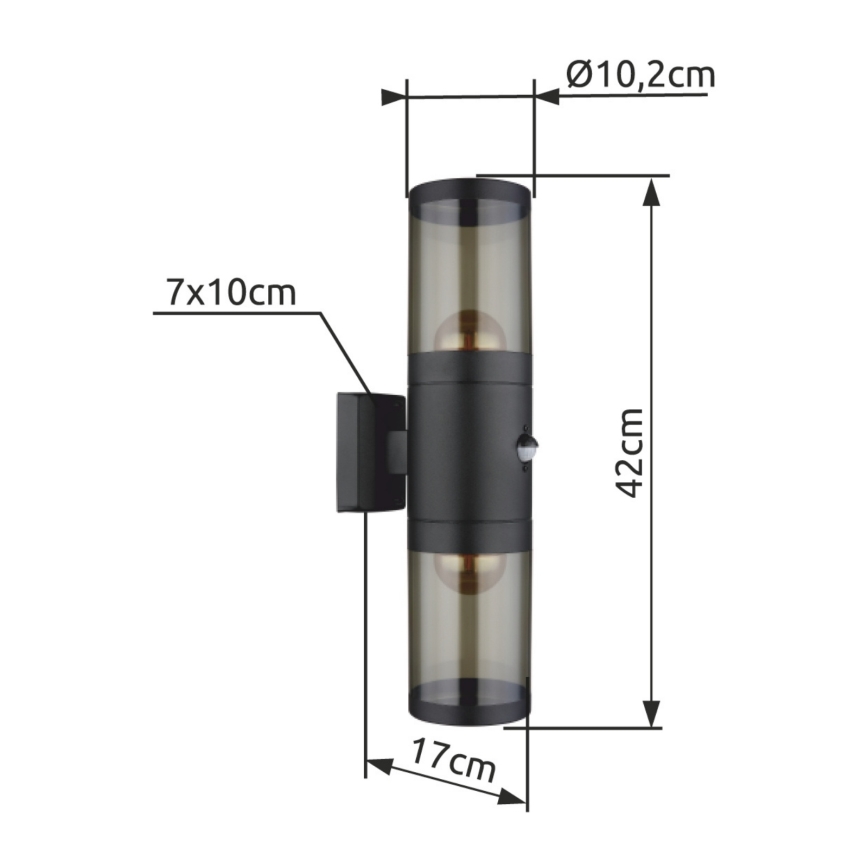 Globo - Екстериорен аплик 2xE27/60W/230V IP44