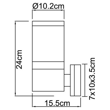 Globo - Екстериорна Стенна лампа 1xE27/60W/230V IP44