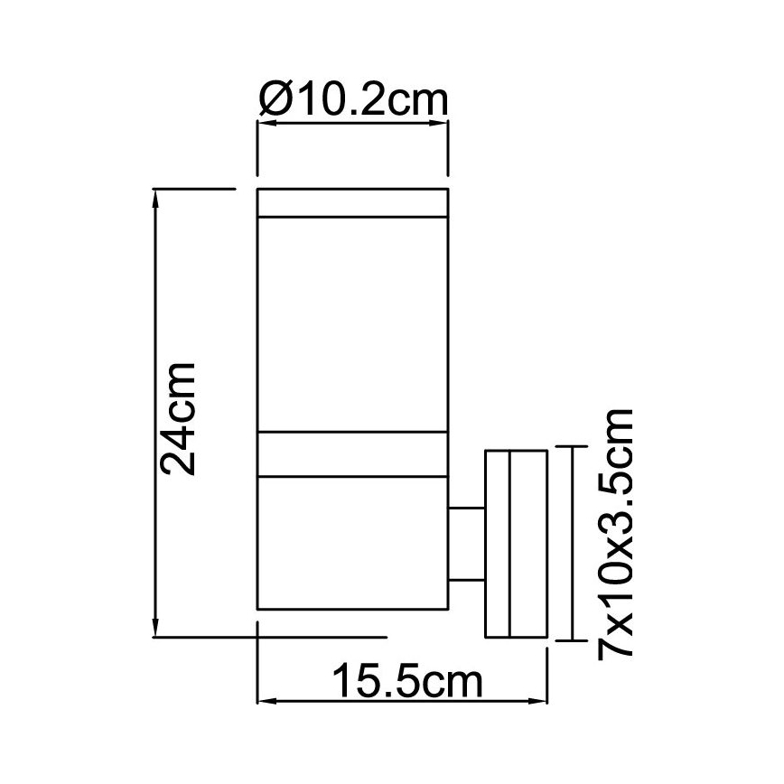 Globo - Екстериорна Стенна лампа 1xE27/60W/230V IP44